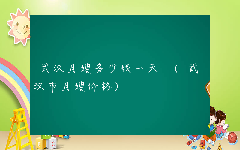 武汉月嫂多少钱一天 (武汉市月嫂价格)